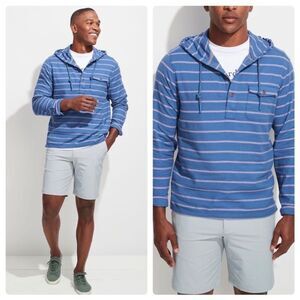 Vineyard Vines Men's Terraplane Beach Hoodie Blue Striped Size Small